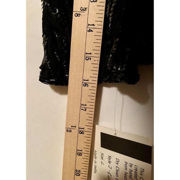 Carina International Vintage Black Sequined Top - Picture 10 of 11